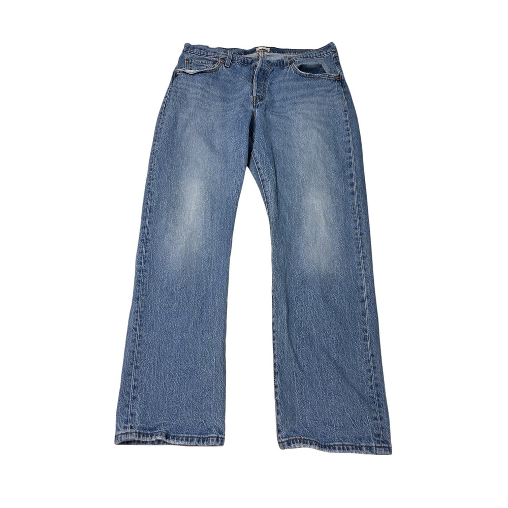Levis 501 Curve Straight Leg Jeans Medium Wash Blue Mens W34 L30 Button Fly